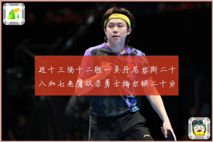 近十三场十二胜一负丹尼尔斯二十八加七老鹰双杀勇士梅尔顿二十分赛场复盘